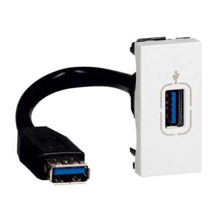 078746Legrandمقبس بيانات USB 2.0 أنثى موزاييك مثبت مسبقاً وحدة واحدة أبيض