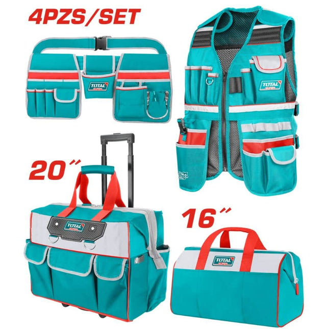 TOS230910Total Toolsمجموعة أدوات توتال الاحترافية الرباعية TOS230910