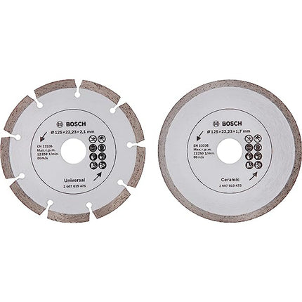 Segmented Diamond Cutting Disc - Twin Set for Tile/Construction |115x22.23x1.7mm