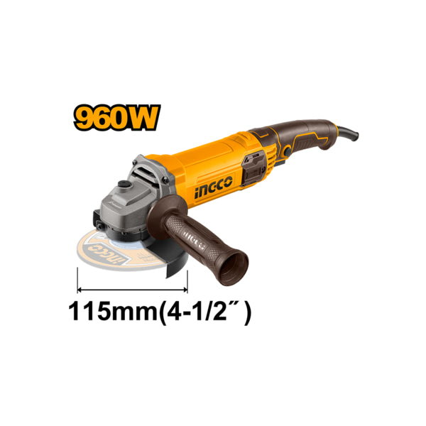 AG9608INGCOمطحنة زاوية كهربائية INGCO 960 واط 115 ملم AG9608