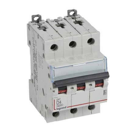 408084Legrandقاطع دوائر Legrand DX3 ثلاثي الأقطاب 4A منحنى D