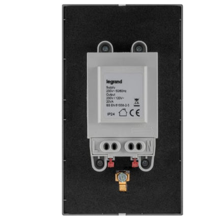 MEC36074RGLegrandمقبس حلاقة أوبريا ثنائي الفتحات ذهبي وردي مثبت بالحائط