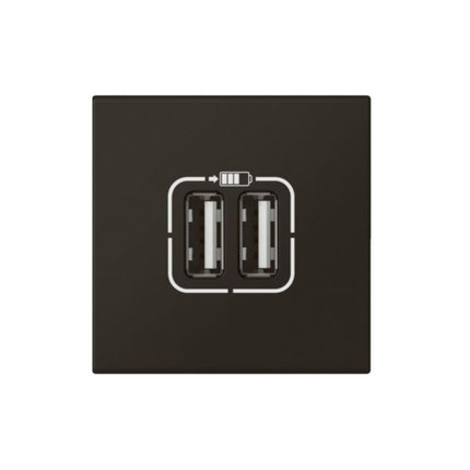 079194LLegrandشاحن USB مزدوج ليجراند موزاييك 2 وحدة 3 أمبير 15 واط أسود مات