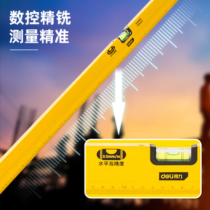DL291500Deliأداة دلي DL291500 مستوى 1500 مم قاعدة مملسة بدقة 0.5 مم/م (أصفر)