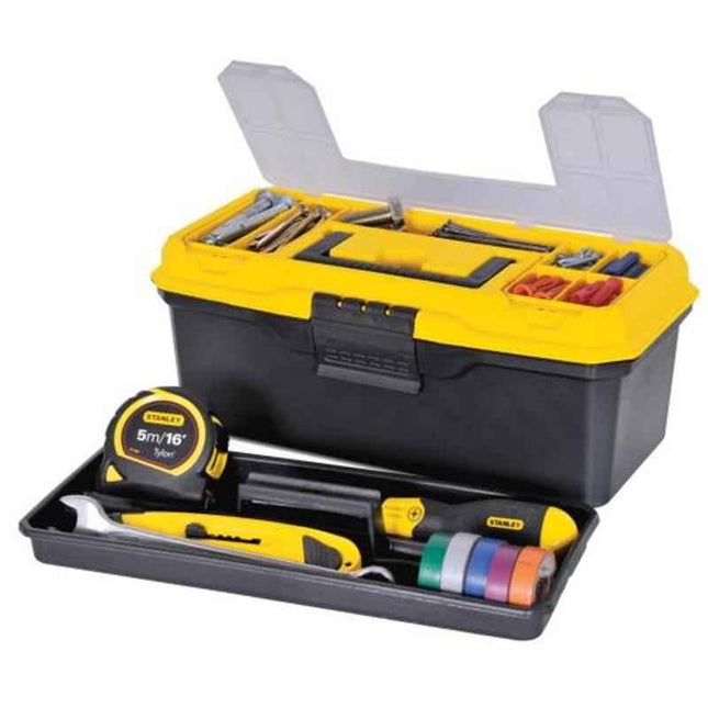 Yellow Black Plastic Tool Box