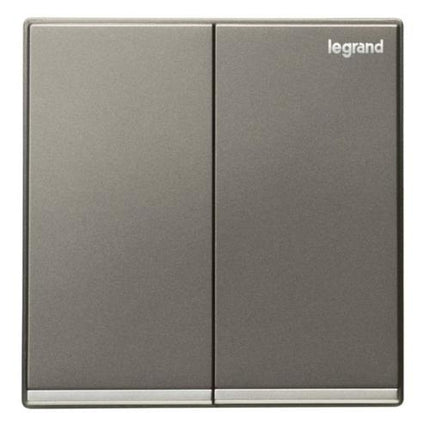 282402-C3Legrandليجراند جاليون مفتاح 2 عصابة فضي داكن
