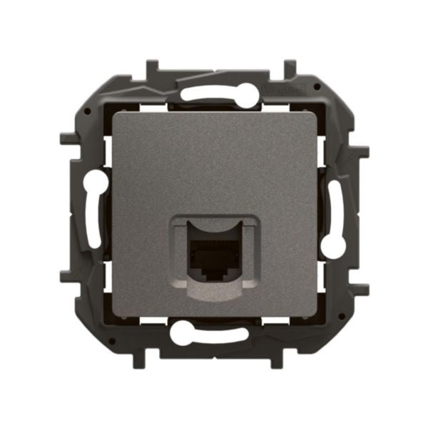 NP4305MGLegrandمقبس نيلويه RJ45 فئة 6A STP رمادي متوسط مثبت بالفلاش