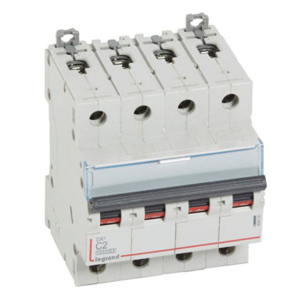 409330Legrandقاطع دائرة Legrand DX3 MCB 4P 2A منحنى C