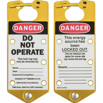 Labelled Lockout Hasps