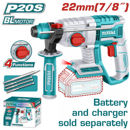 TRHLI20208Total Toolsمطرقة دوارة ليثيوم أيون 20 فولت (TRHLI20208)