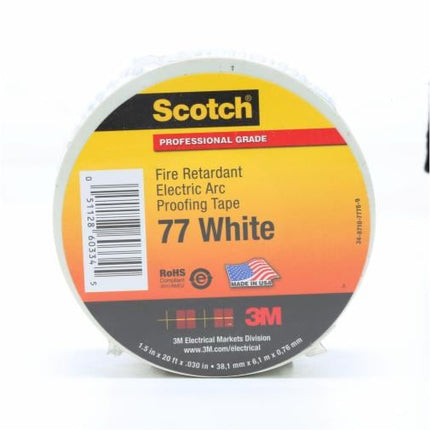 000511286033453Mشريط Scotch المقاوم للحريق لحماية الأقواس الكهربائية 77W بعرض 1.5 بوصة