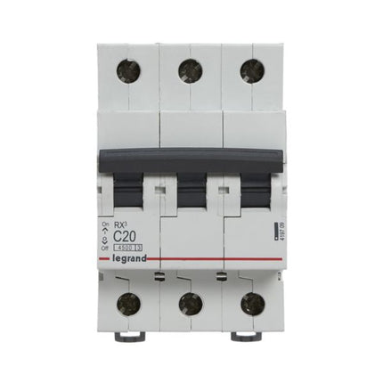 419709Legrandقاطع دائرة Legrand RX3 ثلاثي الأقطاب 20A منحنى C