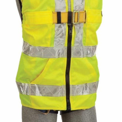 70128155893Mحزام الأمان العاكس عالي الرؤية 3M DBI-SALA Delta Hi-Vis Reflective Workvest 1107422 أصفر مقاس 2X