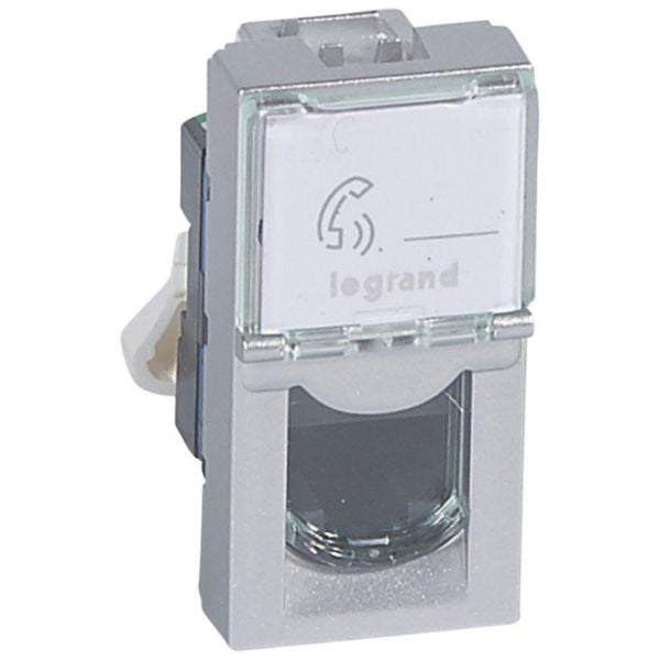 079461Legrandموصل Mosaic RJ45 من فئة 6 UTP وحدة واحدة ألومنيوم