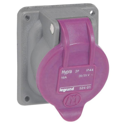 052401Legrandمقبس تثبيت لوحة Hypra من Legrand IP44 16A 2P بلاستيك
