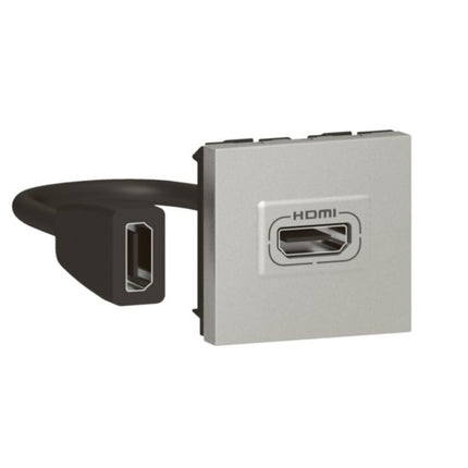 079279LLegrandمقبس HDMI مجهز مسبقاً موزاييك بمودولين ألومنيوم