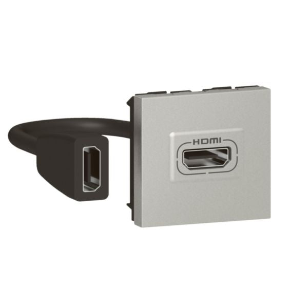 079279LLegrandمقبس HDMI مجهز مسبقاً موزاييك بمودولين ألومنيوم
