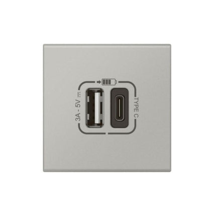 079293LLegrandلوجراند موزاييك محمل USB-Link نوع A+C 3.0A 15W ألومنيوم