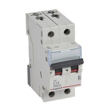 403527Legrandقاطع دائرة Legrand MCB TX3 6000A ثنائي القطب 13A منحنى C
