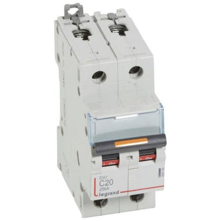 409769Legrandقاطع دارة Legrand DX3 ثنائي القطب 20A منحنى C