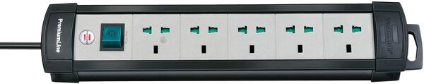 Brennenstuhl ext skt premium black/light gray multistandard | Switches & Sockets | Toolmart