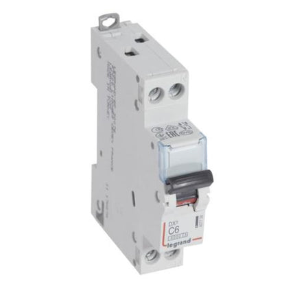 407738Legrandقاطع دارة Legrand DX3 بقطب واحد محايد 6A منحنى C 6kA