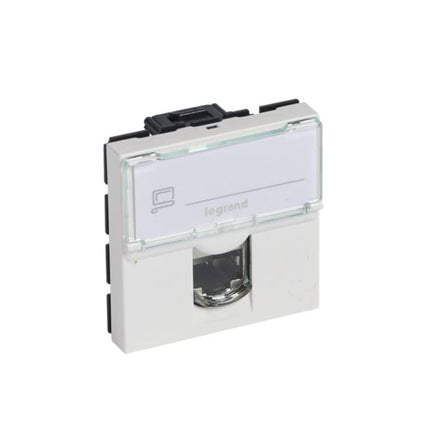 076576Legrandمقبس Mosaic RJ45 الفئة 6A STP وحدات 2 أبيض