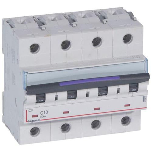 410173Legrandقاطع دارة ليجراند DX3 رباعي الأقطاب 10A منحنى C