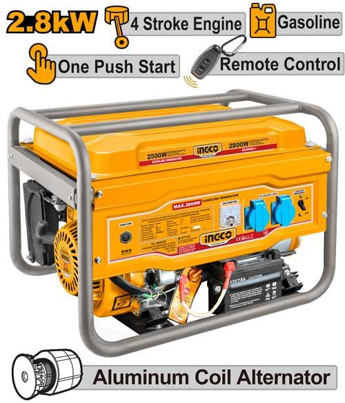 GE30005-1RCINGCOمولد كهربائي بنزين GE30005-1RC 2.5 كيلوواط محمول