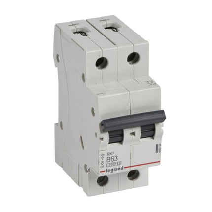 419164Legrandقاطع دائرة Legrand RX3 ثنائي القطب 63A منحنى B