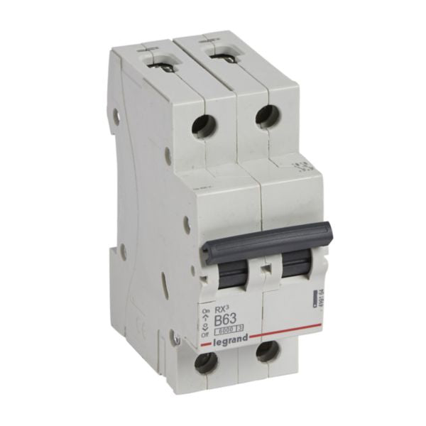 419164Legrandقاطع دائرة Legrand RX3 ثنائي القطب 63A منحنى B