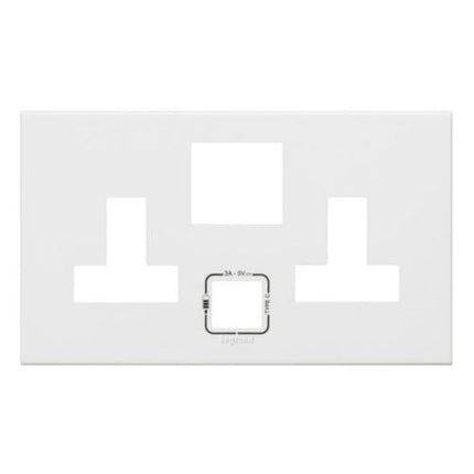575117Legrandلوحة بيضاء ذات مقبسين BS13 مع USB من ليجراند 575117