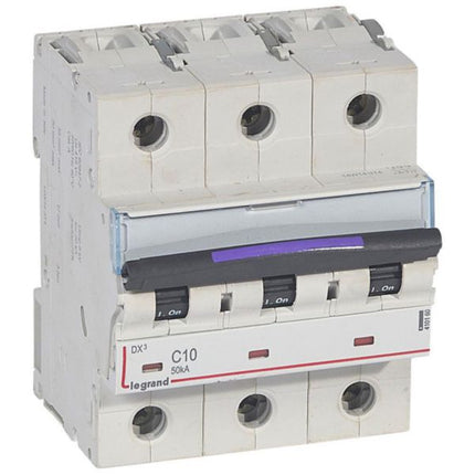 410160Legrandقاطع دائرة ليجراند DX3 ثلاثي الأقطاب 10A منحنى C