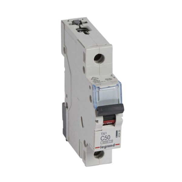 403439Legrandقاطع دائرة Legrand MCB TX3 بسعة 6000A قطب واحد 50A منحنى C