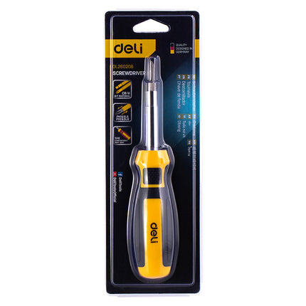 Deli 6-in-1 multi purpose Screwdriver 6.35*65mm | EDL260206