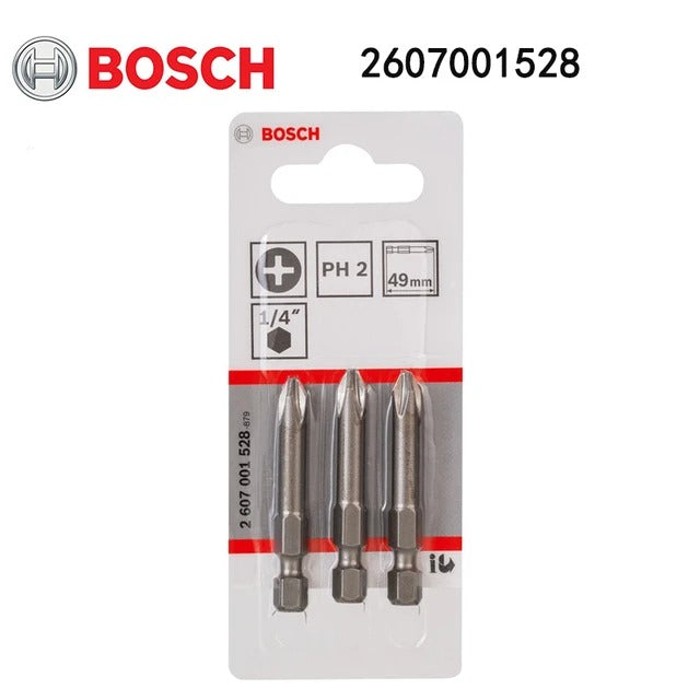 Screwdriver Bit PH2 Extra-Hard Head 49mm 1/4" E6.3 Shank 3pcs