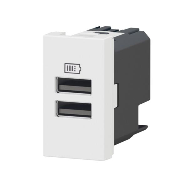 077660LLegrandمقبس موزاييك USB وحدة واحدة منفذين A+A 3A 15W أبيض