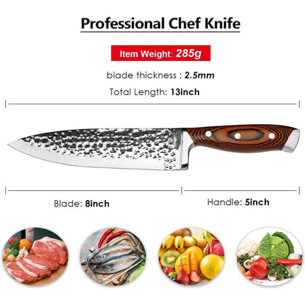 HOBO Chef Knife 8-Inch Japanese Super Steel , AUS-10