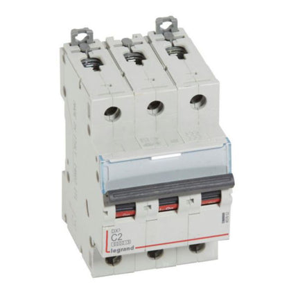 407852Legrandقاطع دورة Legrand DX3 ثلاثي الأقطاب 2A منحنى C بسعة 6kA