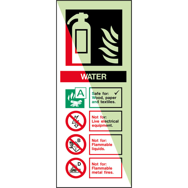Glowinthedark safety sign