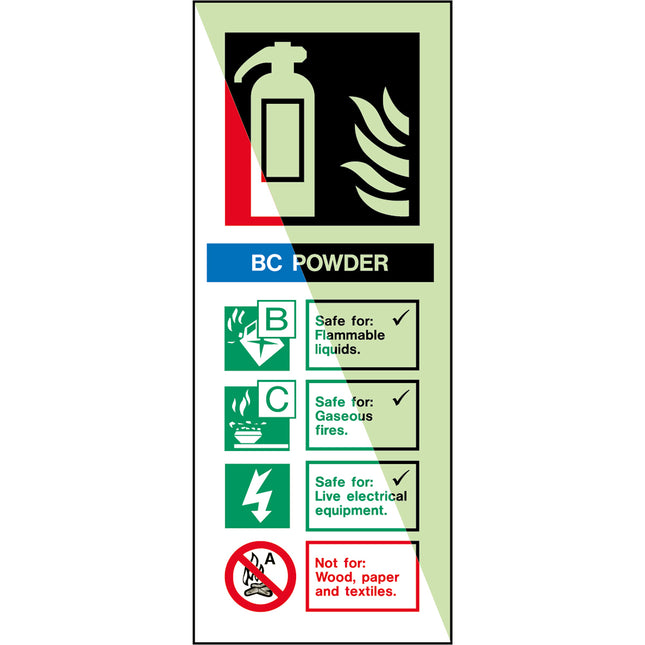 Glowinthedark safety sign