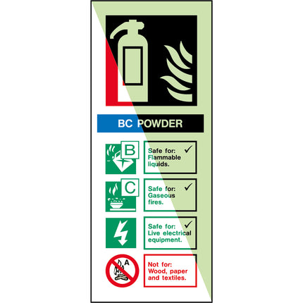 Glowinthedark safety sign