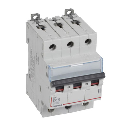 409499Legrandقاطع دوائر Legrand DX3 ثلاثي الأقطاب 16A منحنى D بسعة 10kA