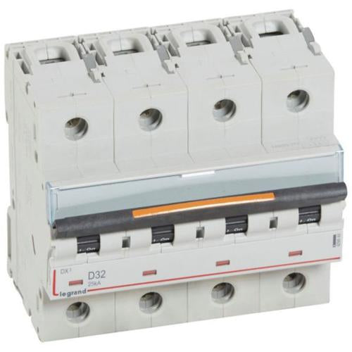 409849Legrandقاطع دائرة ليجراند DX3 رباعي الأقطاب 32A منحنى D