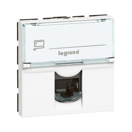 076565Legrandمقبس Legrand Mosaic RJ45 الفئة 6 FTP وحدتان أبيض