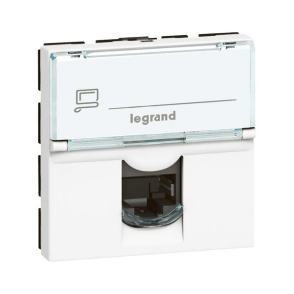 076565Legrandمقبس Legrand Mosaic RJ45 الفئة 6 FTP وحدتان أبيض