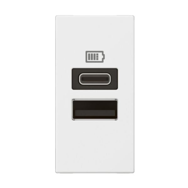 571688Legrandأرتيور وحدة USB منفذين A+C 3A 15W أبيض