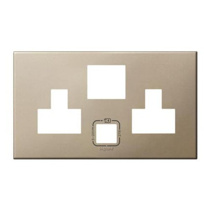 575448Legrandلوحة لوغراند 2 مقبس متعدد المعايير مع مفتاح و USB 27 واط ذهبي