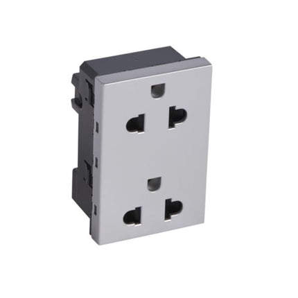 571046Legrandأرتيور يورو-أمريكي مقبس كهربائي 2x2P+E 16A 250V ألومنيوم