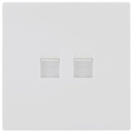 MEC42070WHLegrandمقبس هاتف Obria مزدوج RJ11 باللون الأبيض غير لامع